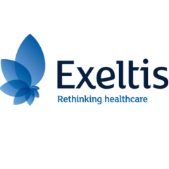 Логотип фармацевтической компании Эксэлтис Хелскеа