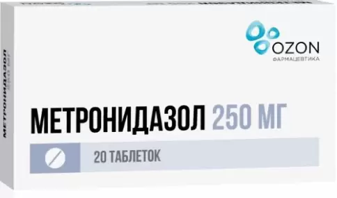 Метронидазол Таблетки 250мг №20 произодства Озон ФК ООО