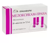 Мелоксикам Таблетки 15мг №20 от Пранафарм ООО