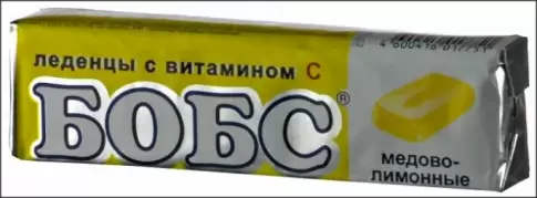 Бобс мёд-лимон Леденцы №10 произодства МАК-Иваново ООО