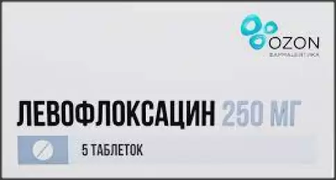Левофлоксацин Таблетки 250мг №5 произодства Озон ФК ООО