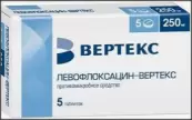 Левофлоксацин Таблетки 250мг №5 от Вертекс ЗАО