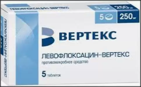 Левофлоксацин Таблетки 250мг №5 произодства Вертекс ЗАО