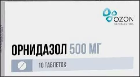 Орнидазол Таблетки 500мг №10 произодства Озон ФК ООО