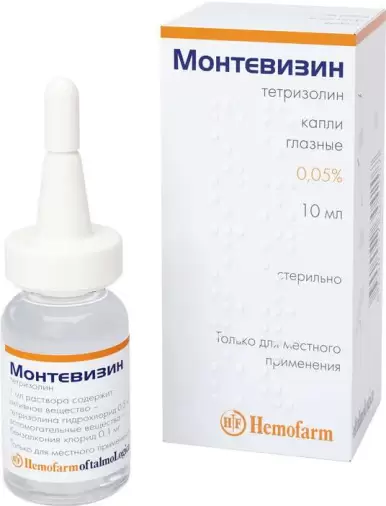 Монтевизин Капли глазные 0.05% 10мл произодства Хемофарм