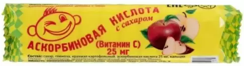 Аскорбиновая к-та со вк.яблока Таблетки №10 произодства Аскопром ООО
