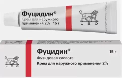 Фуцидин Крем 2% 15г произодства Лео Фармасьют.