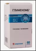 Глимекомб Таблетки 40мг+500мг №60 от Акрихин ОАО ХФК
