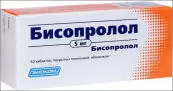 Бисопролол Таблетки 5мг №50 от Биоком ЗАО