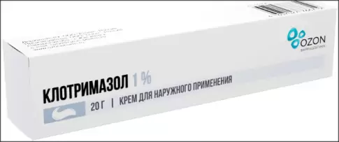 Клотримазол Крем 1% 20г произодства Озон ФК ООО