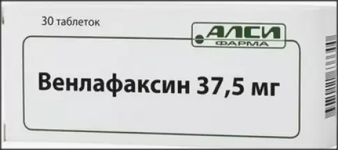 Венлафаксин Таблетки 37.5мг №30 произодства Алси Фарма ЗАО