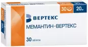 Мемантин Таблетки 20мг №30 от Вертекс ЗАО