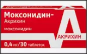 Моксонидин Таблетки п/о 400мкг №30 от Акрихин ОАО ХФК