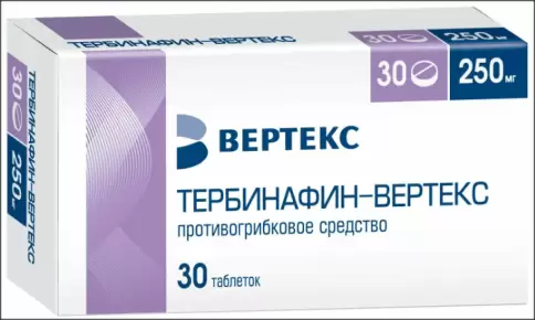 Тербинафин Таблетки 250мг №30 произодства Вертекс ЗАО