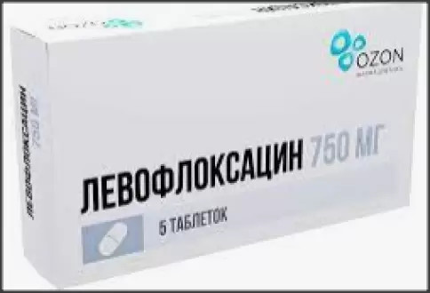 Левофлоксацин Таблетки 750мг №5 произодства Озон ФК ООО