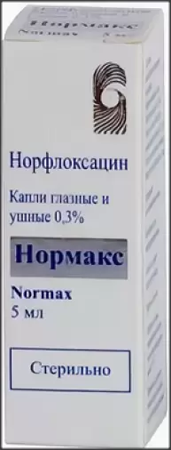 Нормакс Капли глазн./ушные 0.3% 5мл произодства Ипка Лабораториз Лтд.