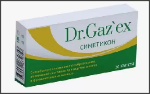 Dr.Gazex - Е (Доктор Газекс) Симетикон Капсулы 200мг №30 произодства Не определен