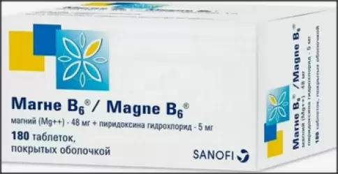 Магне Б6 Таблетки п/о №180 произодства Санофи