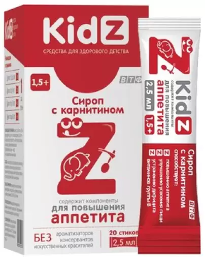 Кидз (Kidz) сироп с карнитином д/аппетита