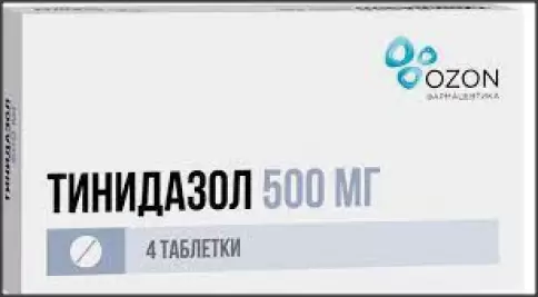 Тинидазол Таблетки 500мг №4 произодства Озон ФК ООО