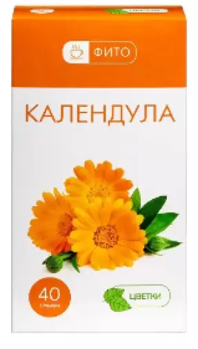 Цветки календулы Упаковка 40г произодства Фармгрупп ООО